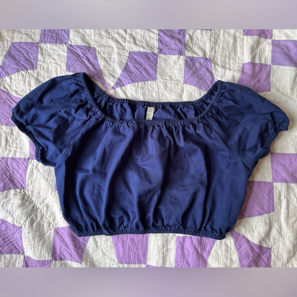 Na Nin puffy sleeve crop top